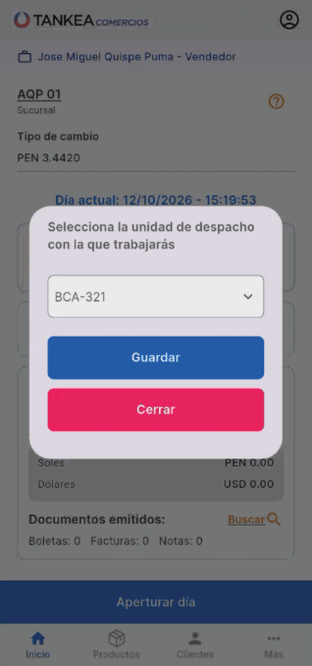Captura App TANKEA POS 2